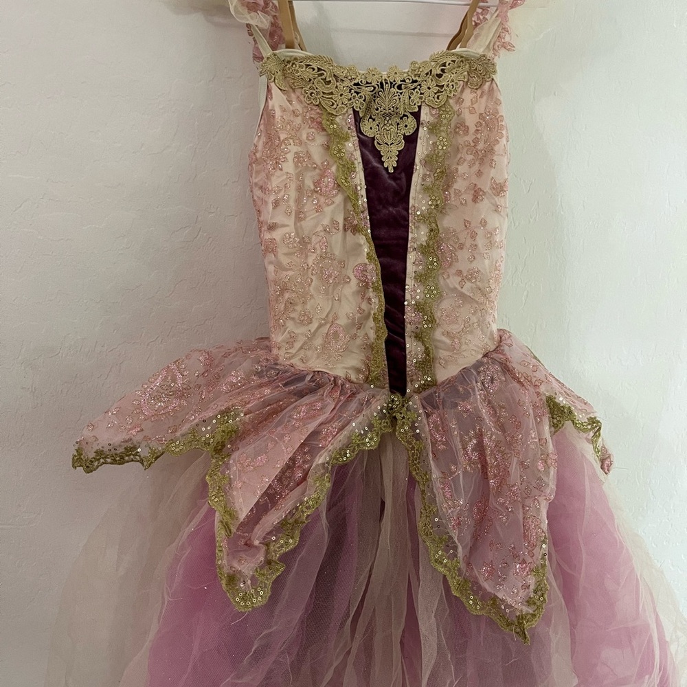 Elegant Pink and Gold Kids Costume